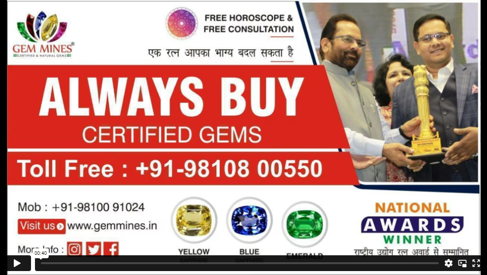 Ms. Gulafsha Qureshi feels exuberant after availing free service of horoscope and consultation at Gem Mines Office.