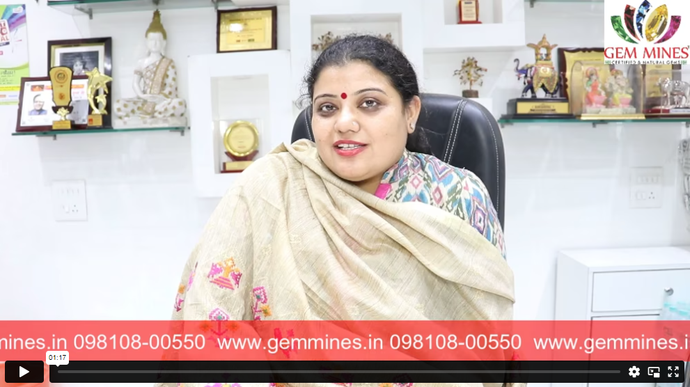 Ms. Nandita Sharma feels exuberant after availing free service of horoscope and consultation at Gem Mines Office.