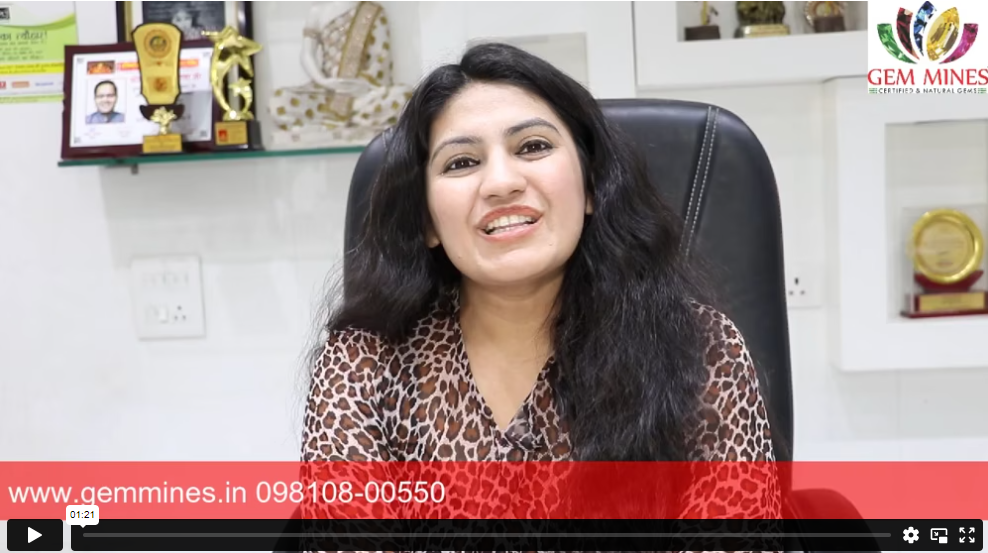 Ms. Ruchika feels exuberant after availing free service of horoscope and consultation at Gem Mines Office.