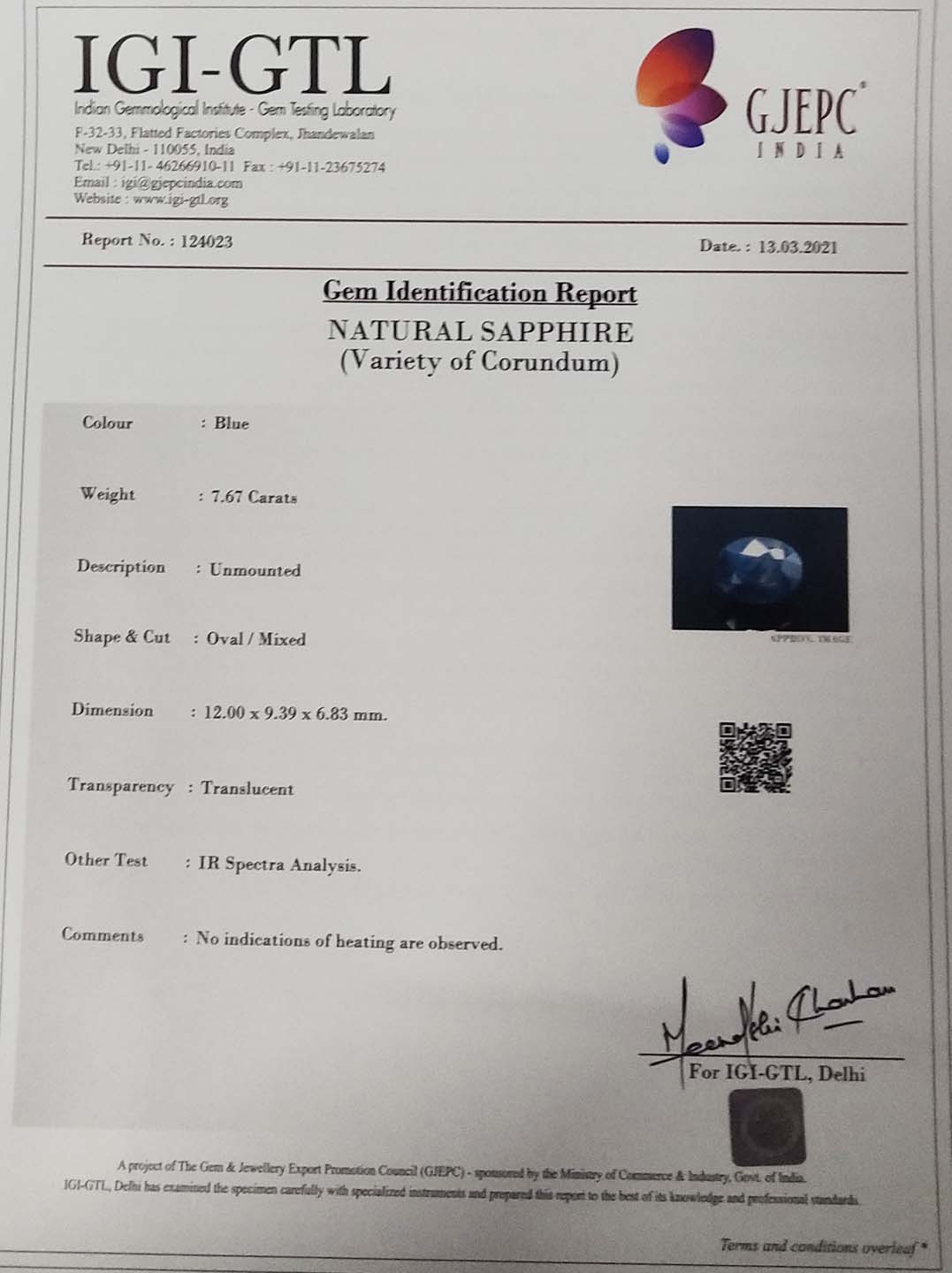 BSP6145 4 Blue Sapphire 7.67 Ct.