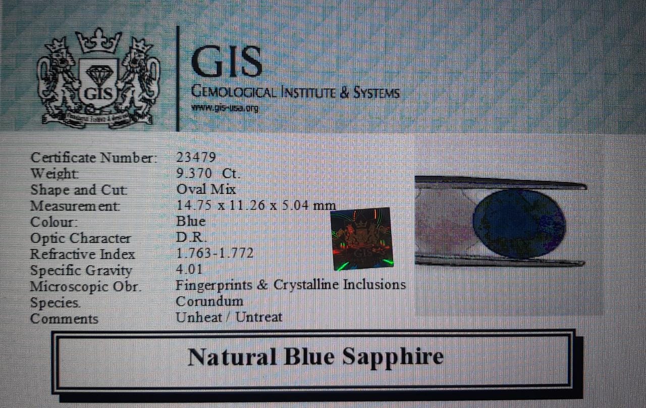 Blue Sapphire 9.37 Ct. 5 BSP6369 4 Blue Sapphire 9.37 Ct.
