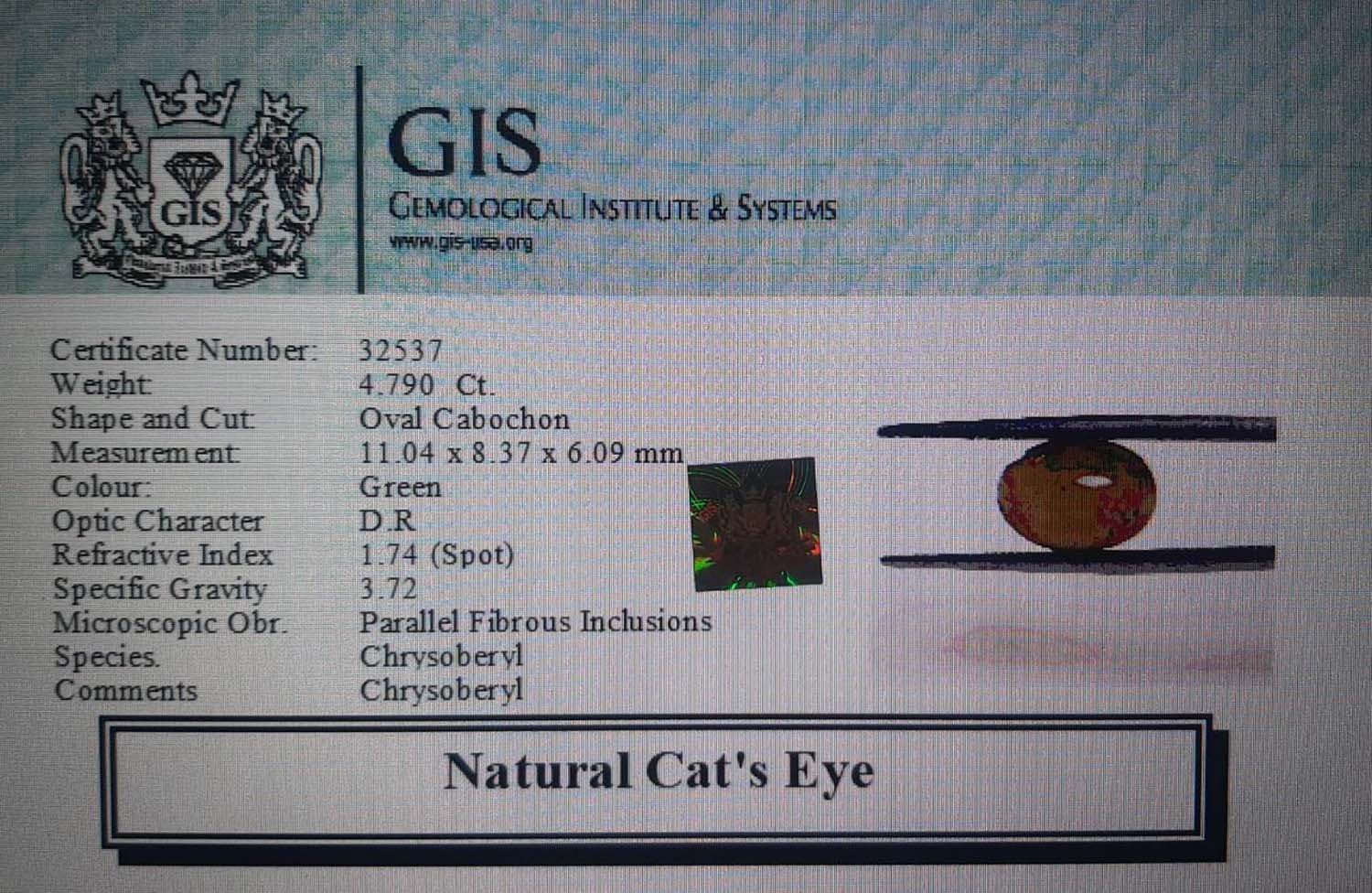 CE2020 4 Cat's Eye 4.79 Ct.