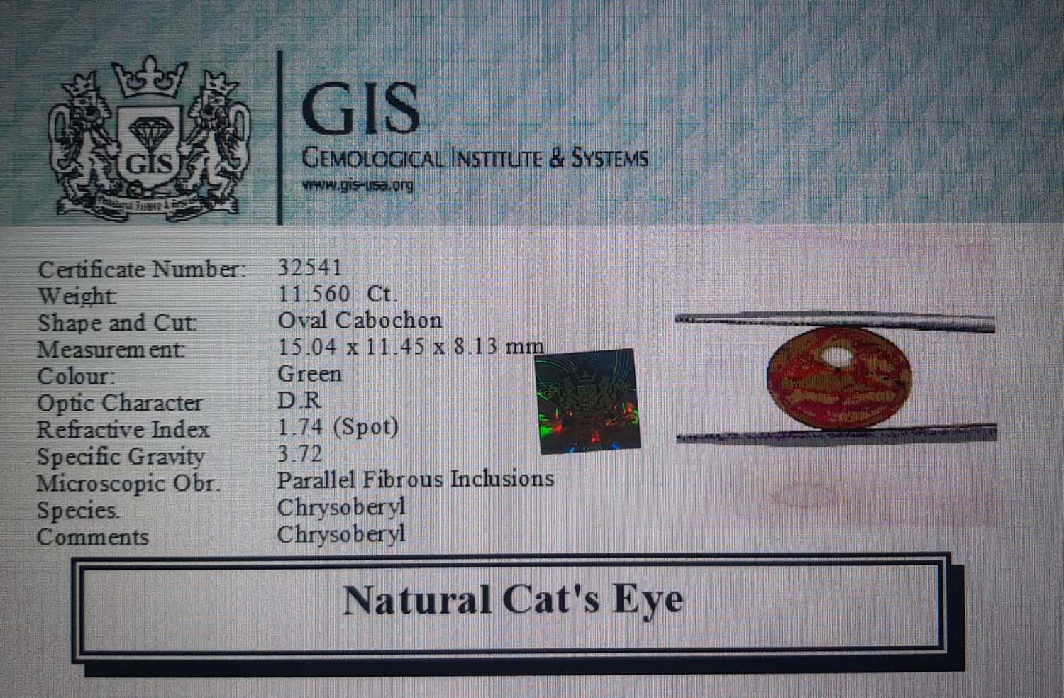Cat's Eye 11.56 Ct.