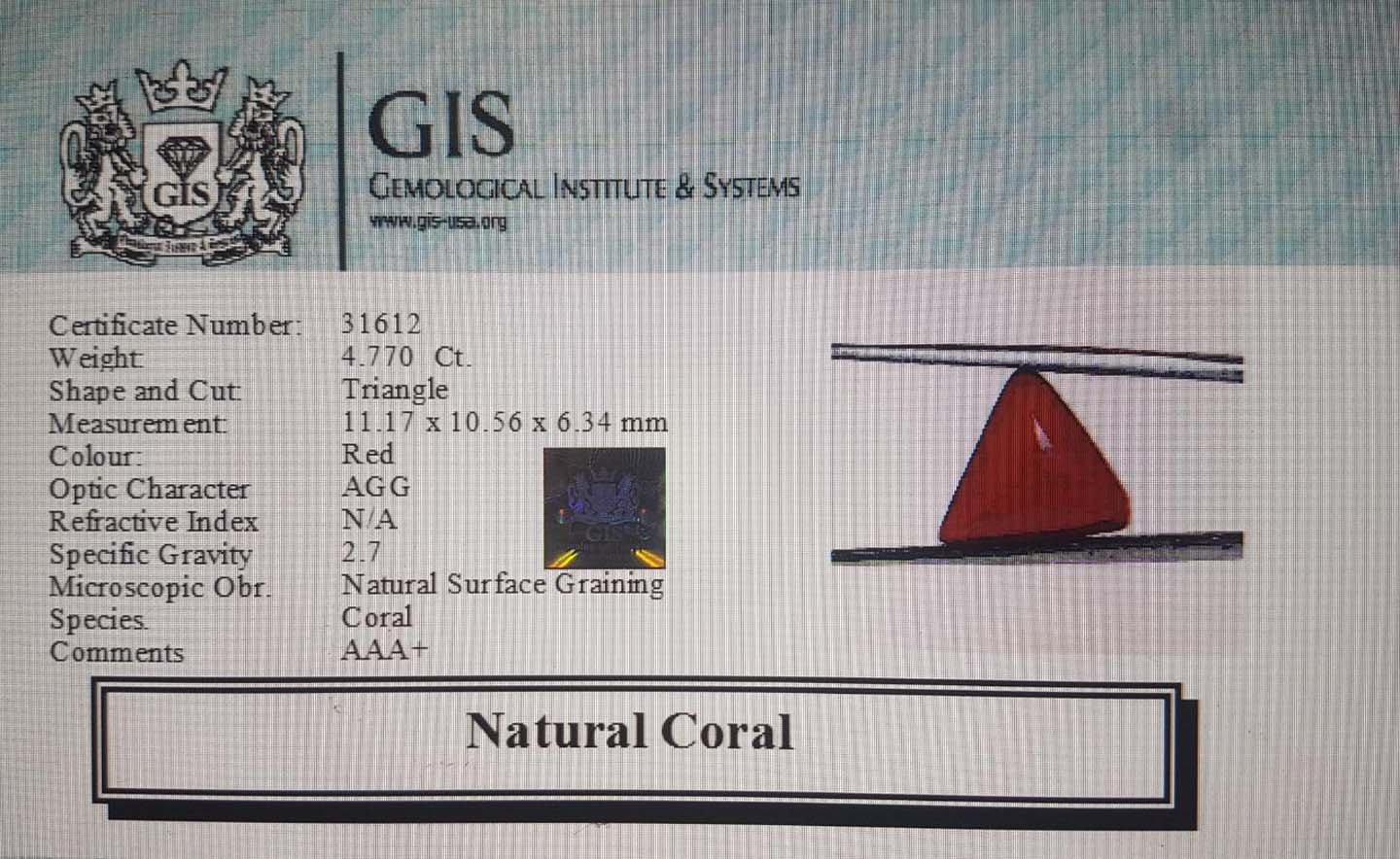 CRL2821 4 Coral 4.77 Ct.