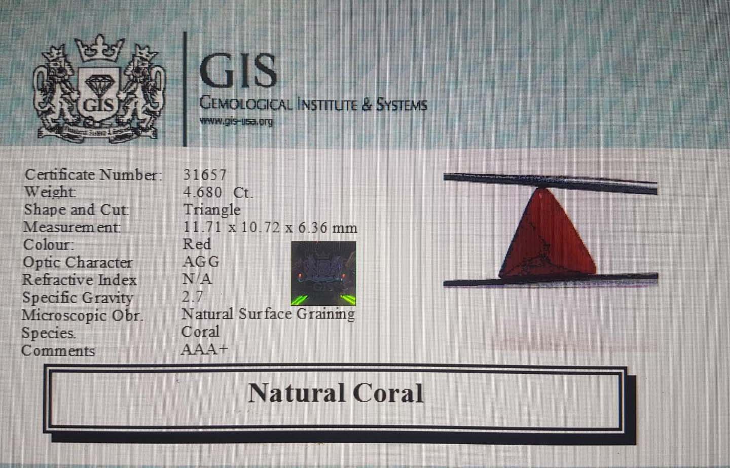 CRL2866 4 Coral 4.68 Ct.