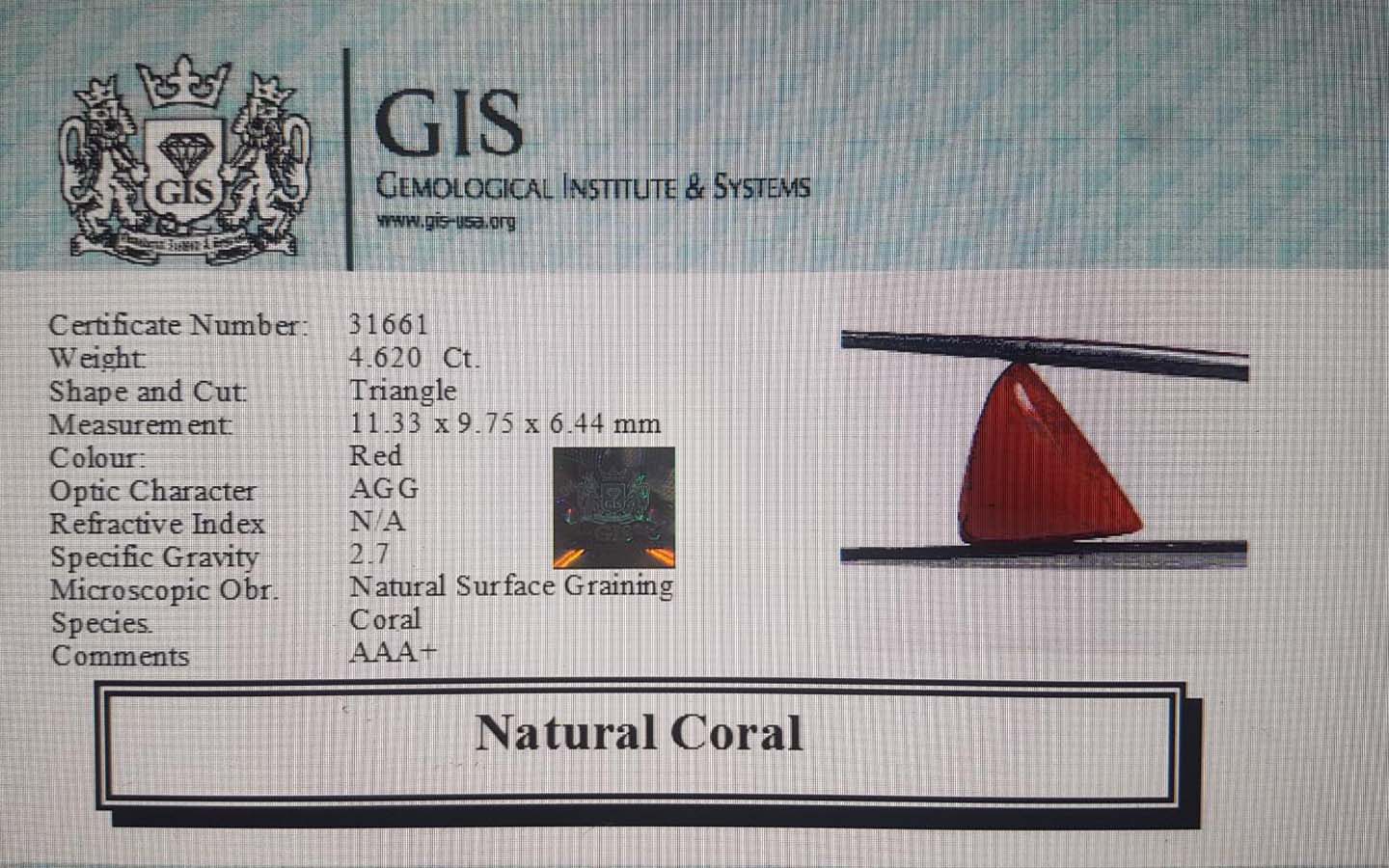 Coral 4.62 Ct.