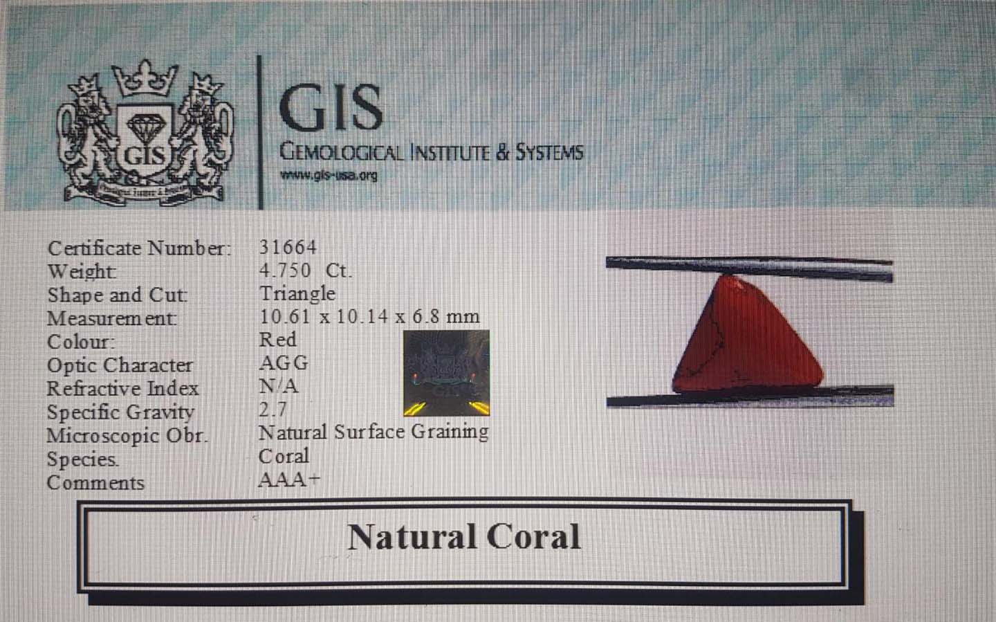 Coral 4.75 Ct.