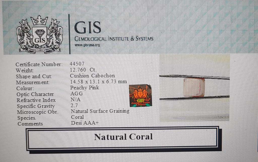 CRL3788 4 Coral 12.76 Ct.