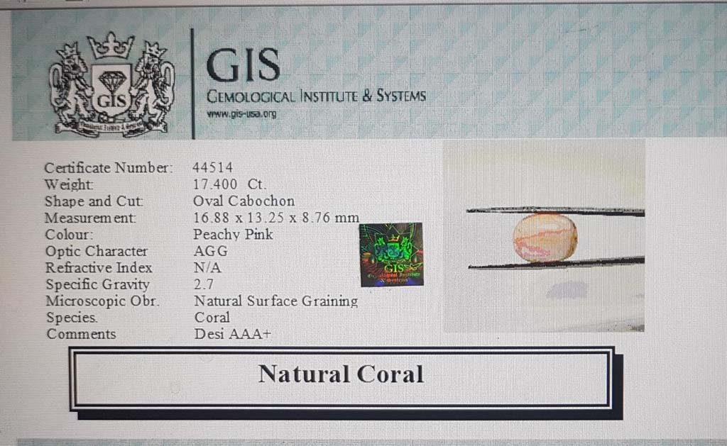 CRL3795 4 Coral 17.4 Ct.