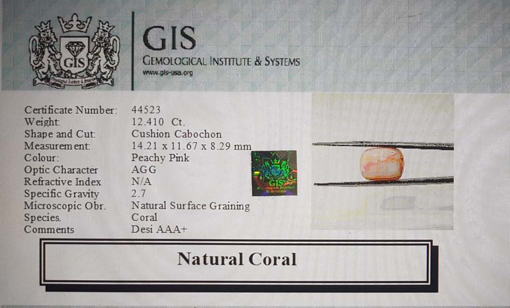 CRL3804 4 Coral 12.41 Ct.