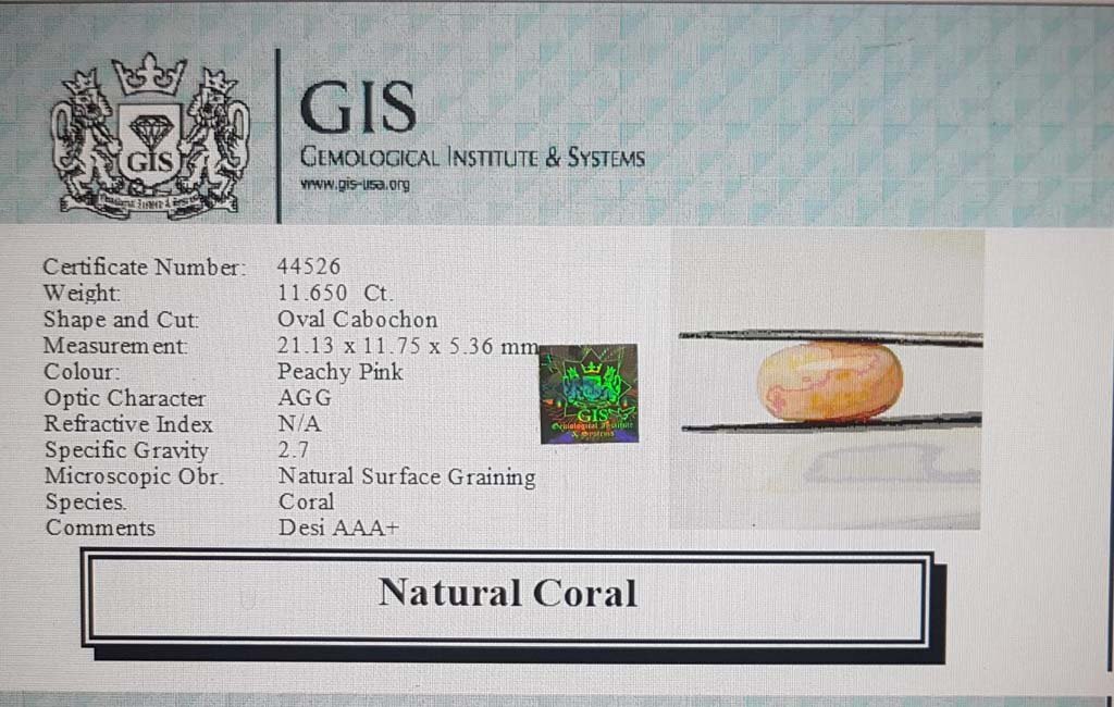 CRL3807 4 Coral 11.65 Ct.