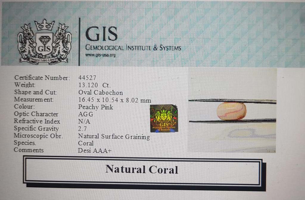 CRL3808 4 Coral 13.12 Ct.