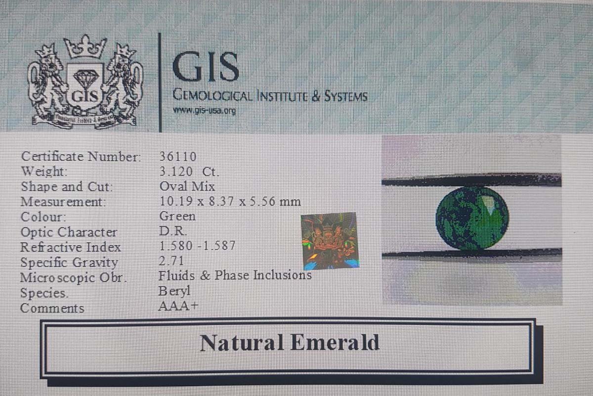 EMR10014 4 Emerald 3.12 Ct.