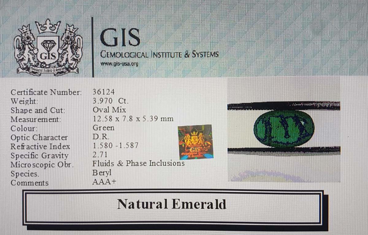 EMR10028 4 Emerald 3.97 Ct.