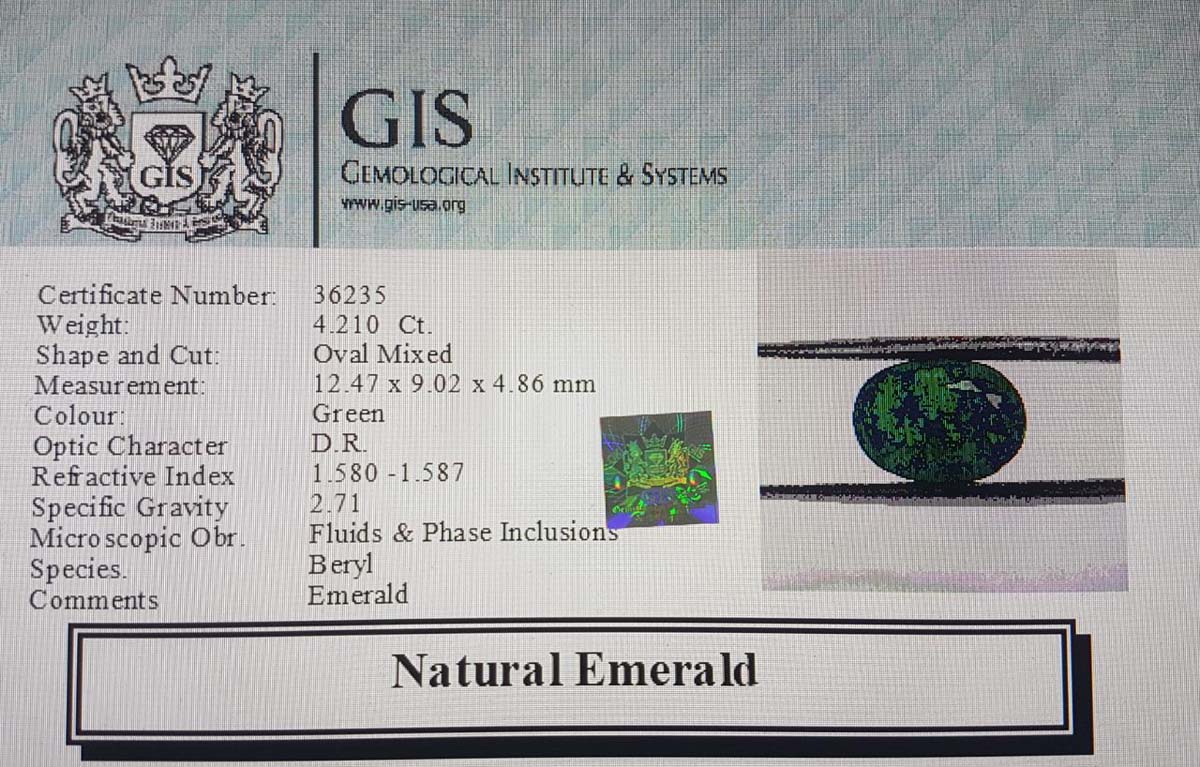 EMR10138 4 Emerald 4.21 Ct.