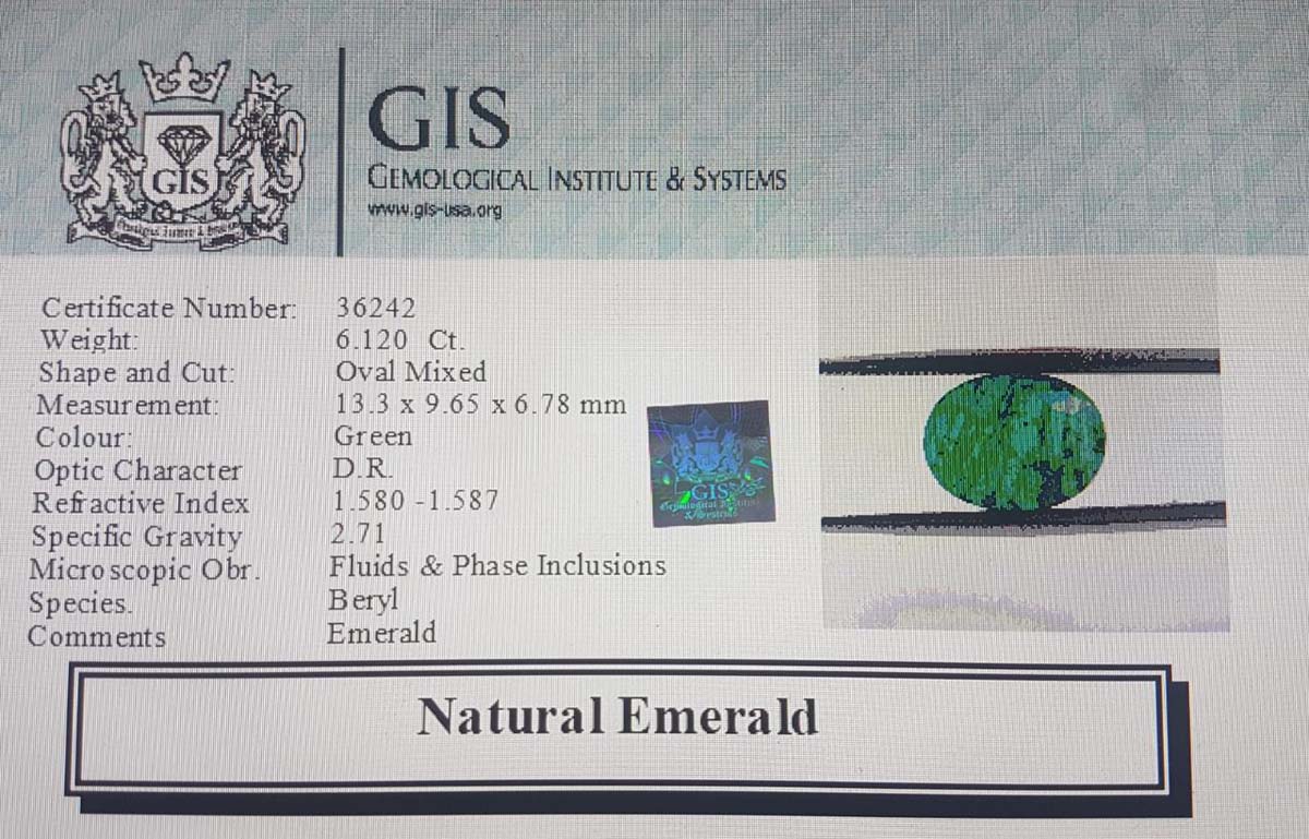 EMR10145 4 Emerald 6.12 Ct.