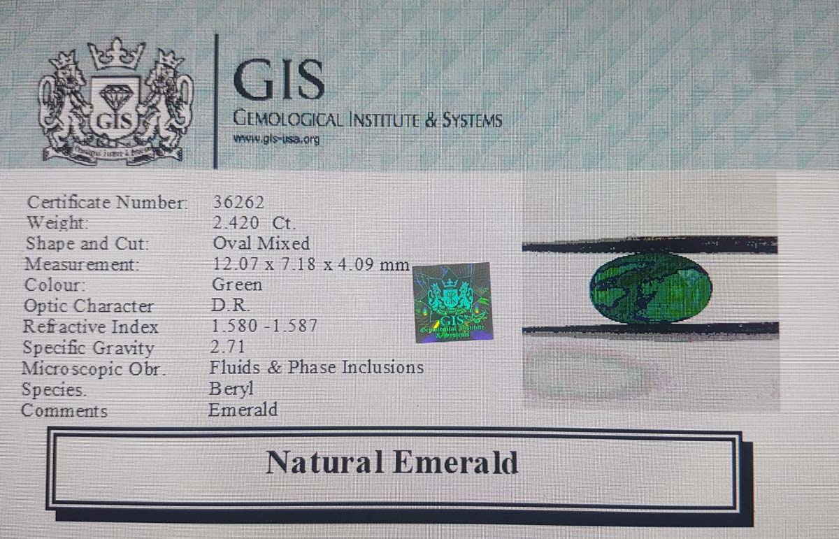 EMR10165 4 Emerald 2.42 Ct.