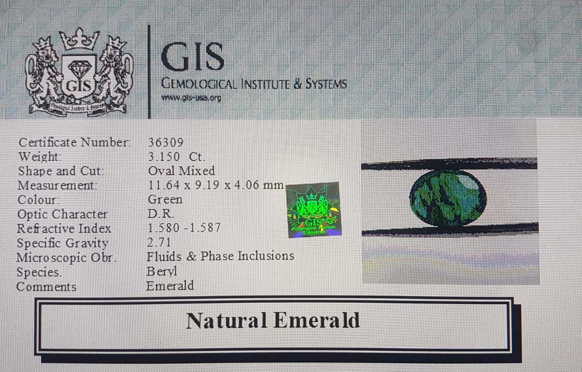 EMR10212 4 Emerald 3.15 Ct.