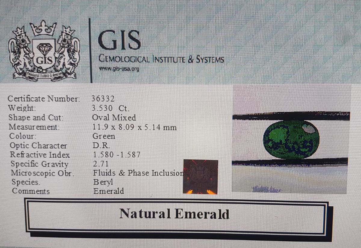 EMR10235 4 Emerald 3.53 Ct.