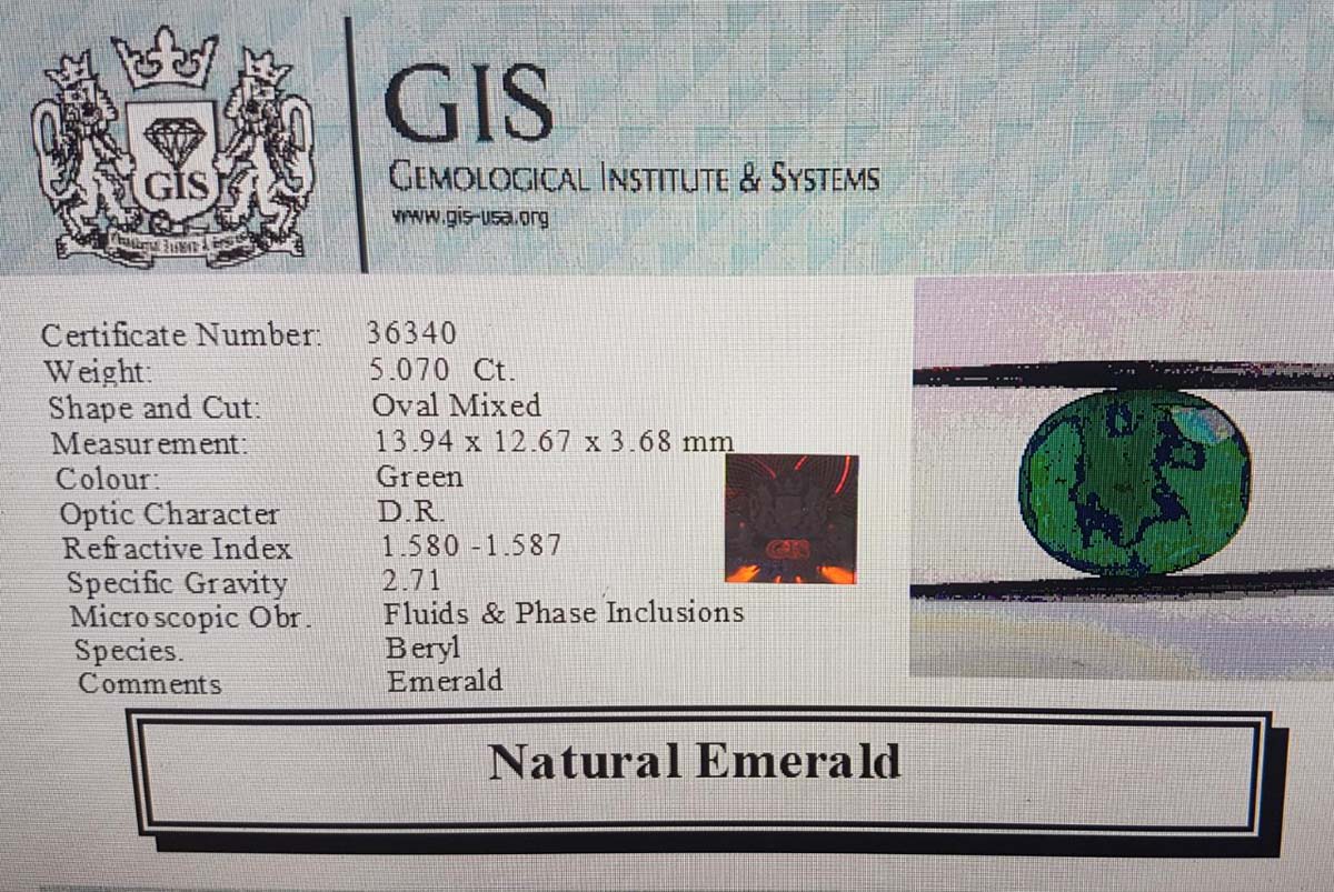 EMR10243 4 Emerald 5.07 Ct.