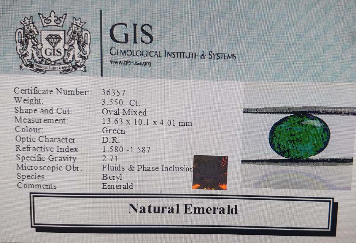 EMR10260 4 Emerald 3.55 Ct.