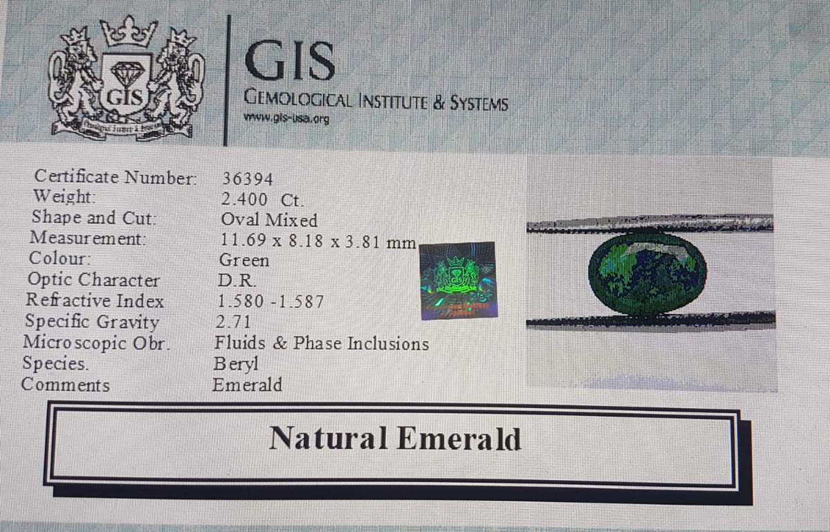 Emerald 2.4 Ct. 5 EMR10297 4 Emerald 2.4 Ct.
