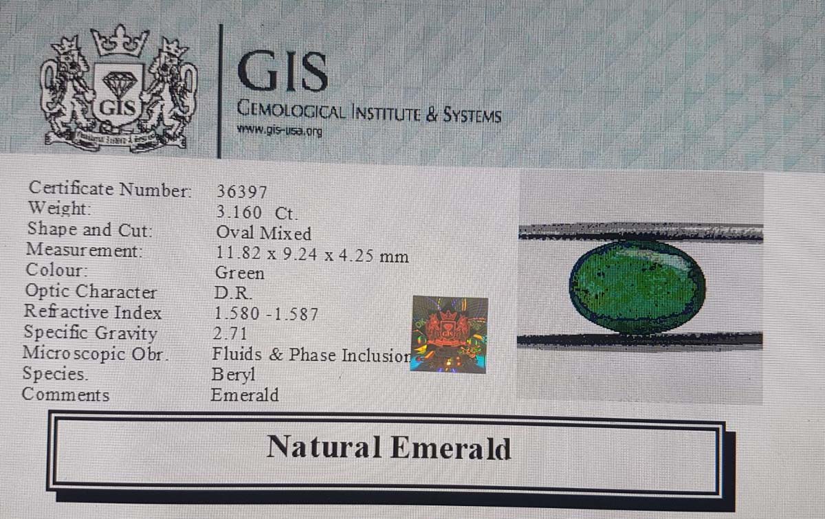 Emerald 3.16 Ct. 5 EMR10300 4 Emerald 3.16 Ct.