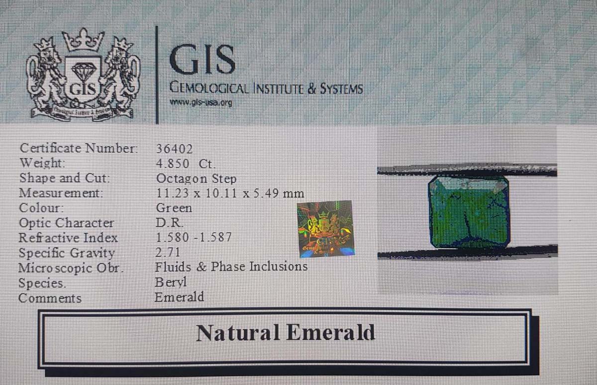 Emerald 4.85 Ct. 5 EMR10305 4 Emerald 4.85 Ct.