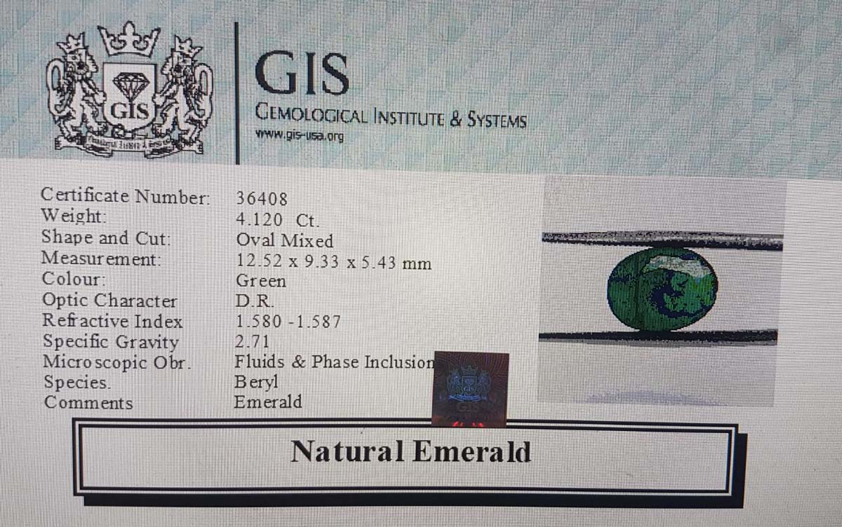 EMR10311 4 Emerald 4.12 Ct.