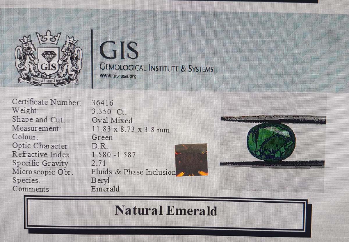 EMR10319 4 Emerald 3.35 Ct.