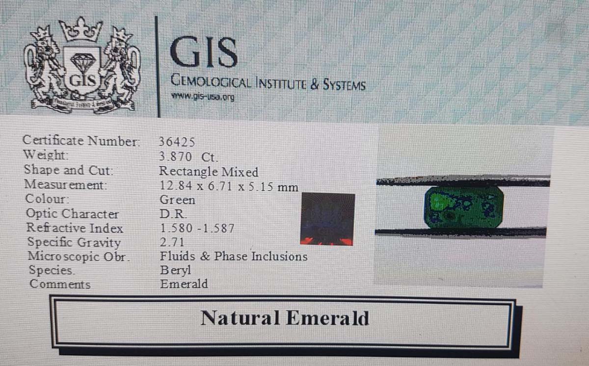 EMR10328 4 Emerald 3.87 Ct.