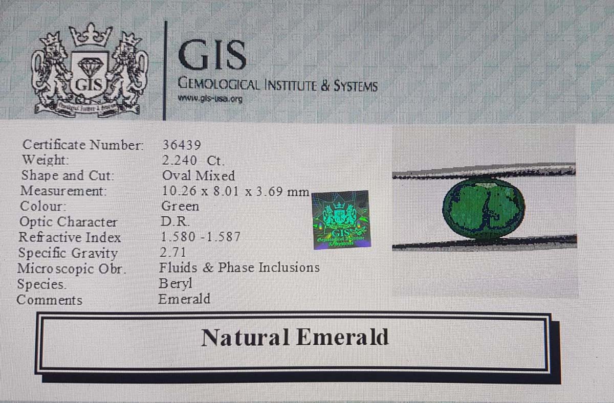 Emerald 2.24 Ct. 5 EMR10342 4 Emerald 2.24 Ct.