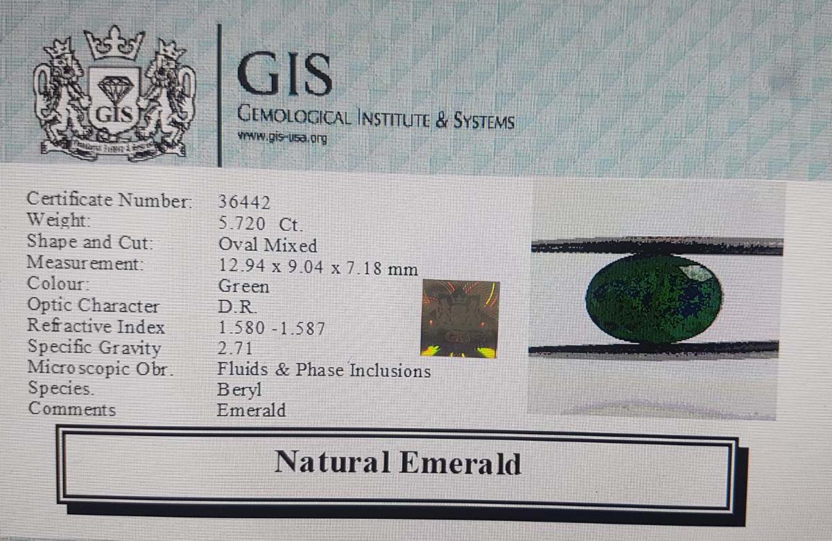 EMR10345 4 Emerald 5.72 Ct.