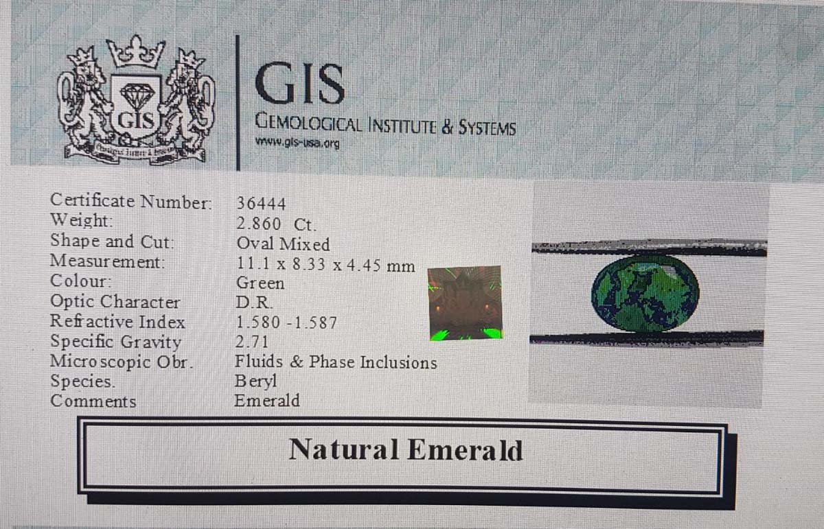 EMR10347 4 Emerald 2.86 Ct.