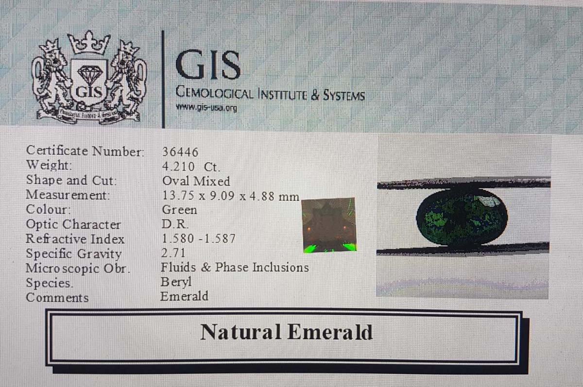 Emerald 4.21 Ct. 5 EMR10349 4 Emerald 4.21 Ct.
