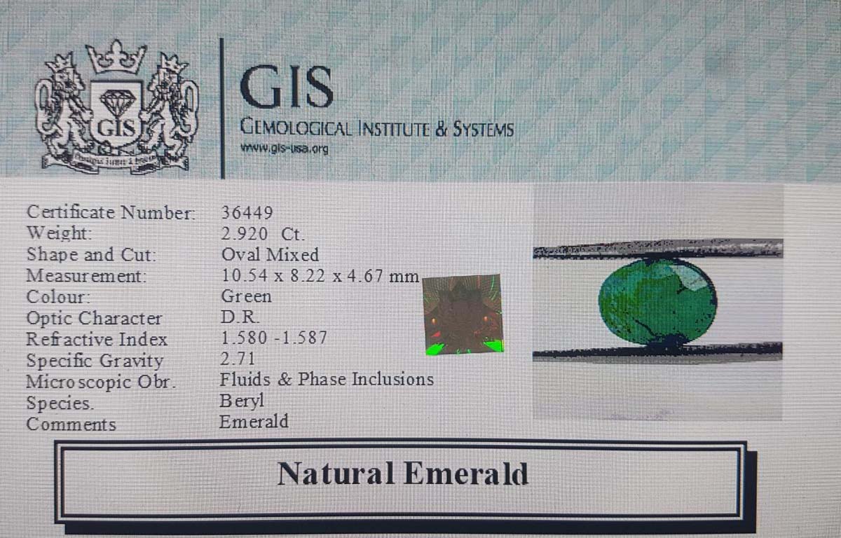 Emerald 2.92 Ct. 5 EMR10352 4 Emerald 2.92 Ct.