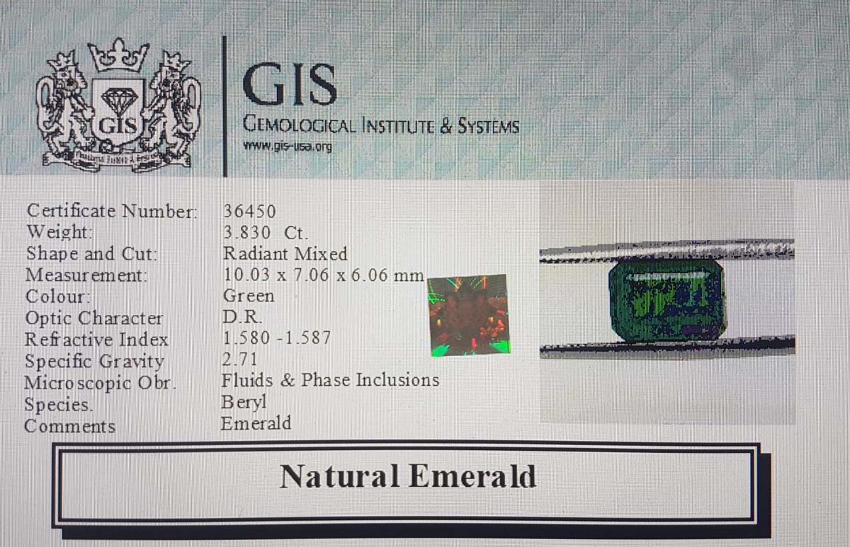 EMR10353 4 Emerald 3.83 Ct.