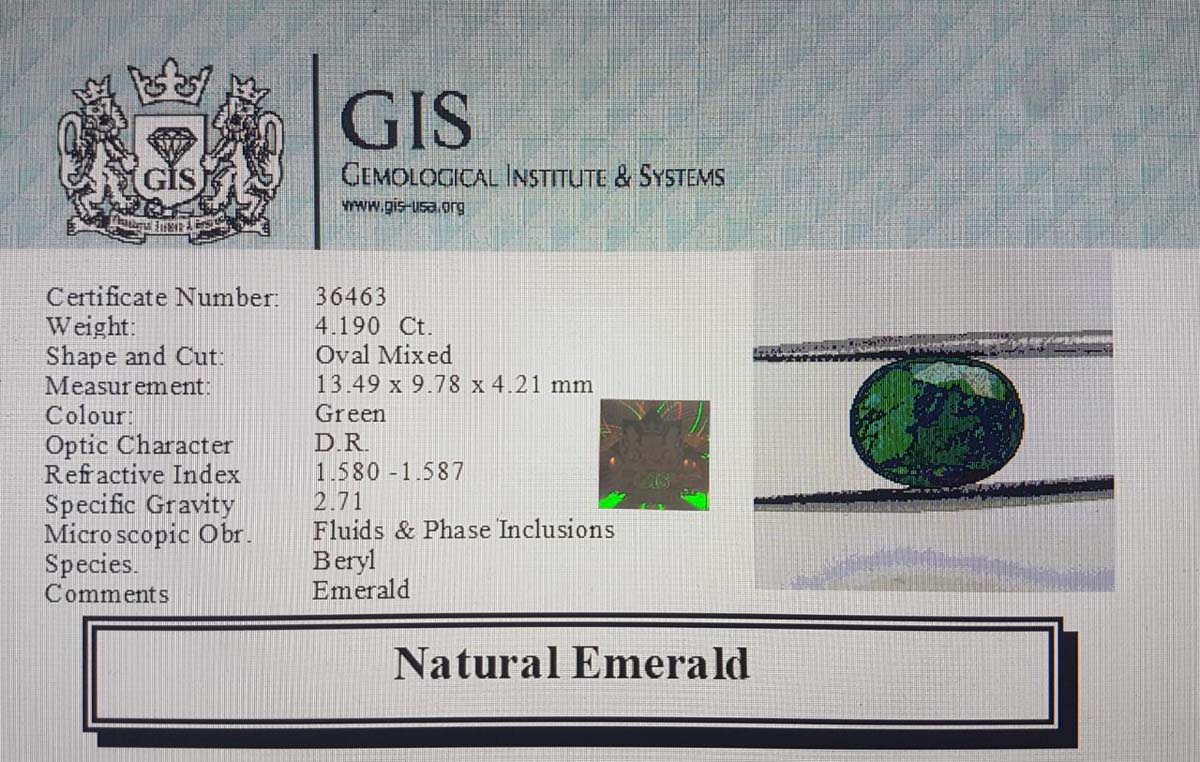 EMR10366 4 Emerald 4.19 Ct.