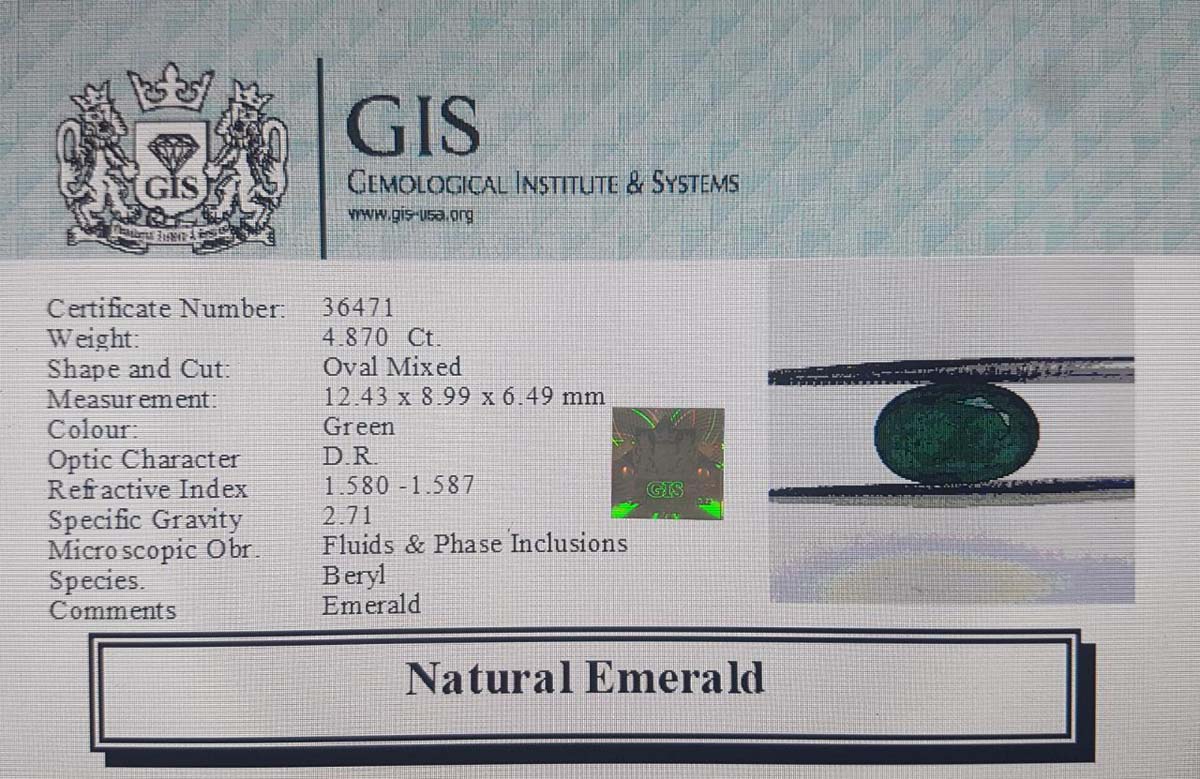 EMR10374 4 Emerald 4.87 Ct.