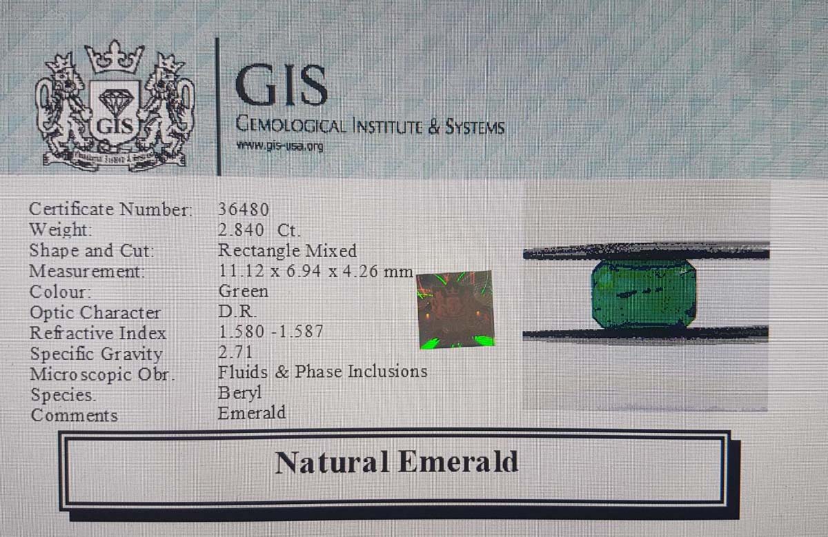 EMR10383 4 Emerald 2.84 Ct.