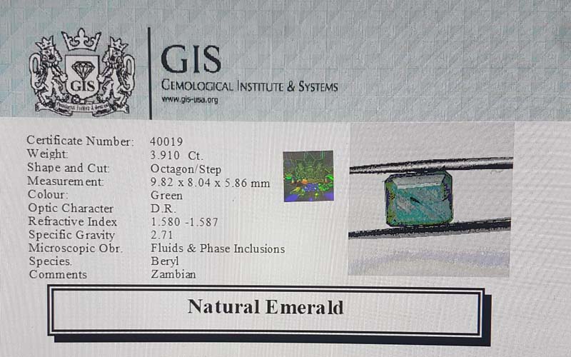 EMR11837 4 Emerald 3.91 Ct.