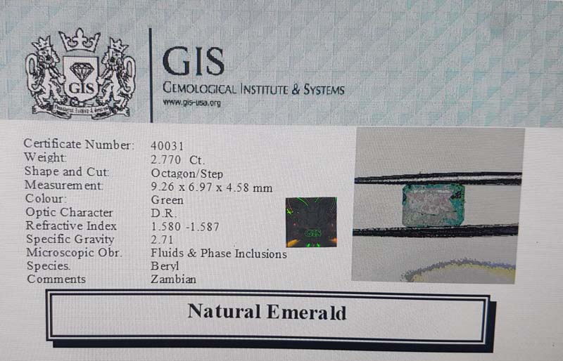 EMR11849 4 Emerald 2.77 Ct.