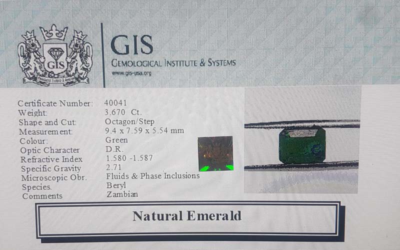 Emerald 3.67 Ct.