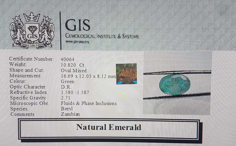 Emerald 10.82 Ct. 5 EMR11882 4 Emerald 10.82 Ct.