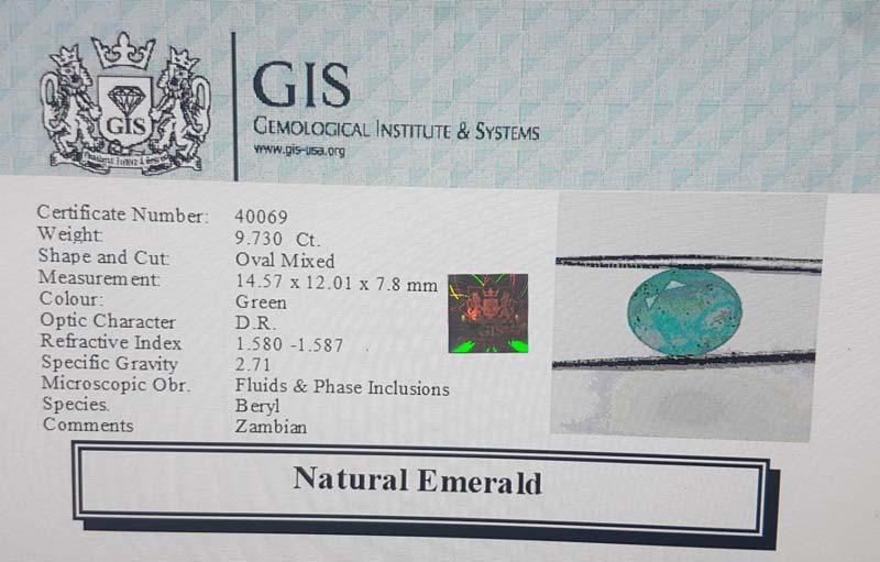 EMR11887 4 Emerald 9.73 Ct.