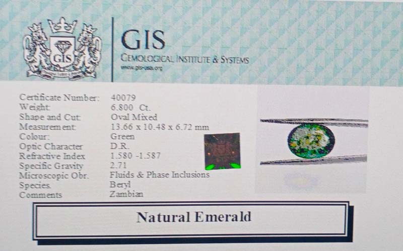 EMR11897 4 Emerald 6.8 Ct.