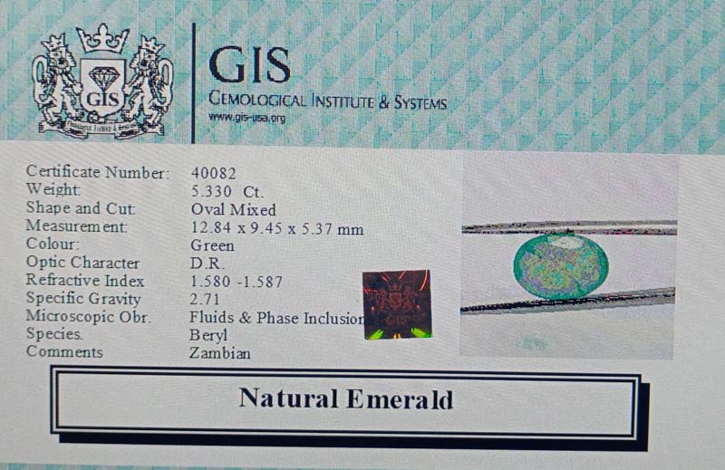 Emerald 5.33 Ct. 5 EMR11900 4 Emerald 5.33 Ct.