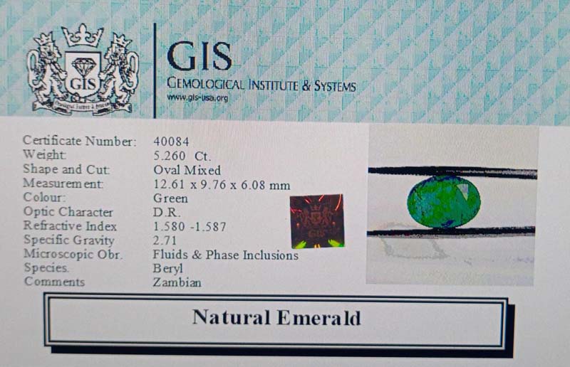EMR11902 4 Emerald 5.26 Ct.