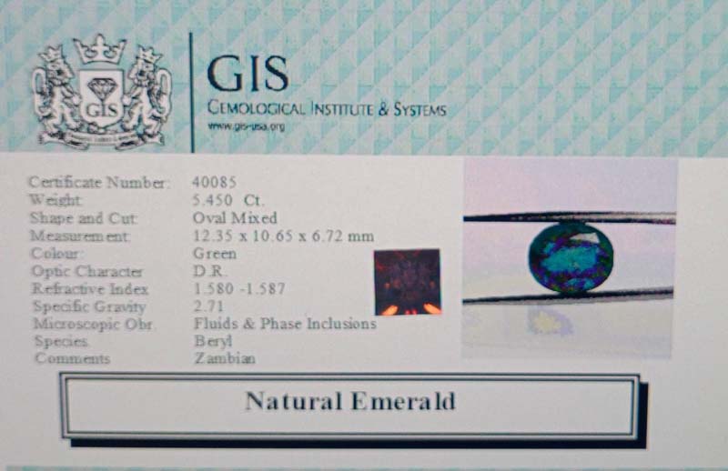 EMR11903 4 Emerald 5.45 Ct.