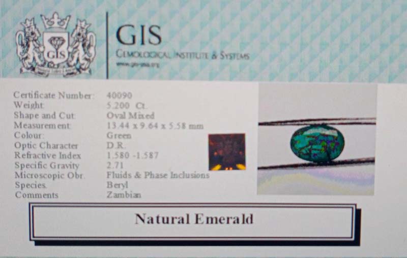 EMR11908 4 Emerald 5.2 Ct.